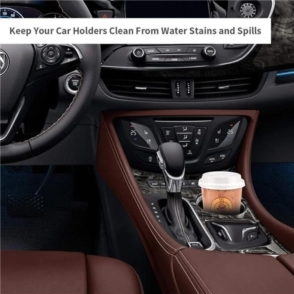 Car Cup Coasters Decorative Design 4-Pack Cup Holder Anti Slip Rubber Vehicle